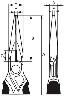BAHCO szczypce półokrągłe wydłużone 160mm, rękojeść wielokomponentowa, [2430 G-160] - Kombinerki i obcęgi - miniaturka - grafika 2