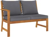 Ławki ogrodowe - vidaXL Ławka ogrodowa, 114,5 cm, ciemnoszare poduszki, drewno akacjowe 311837 - miniaturka - grafika 1