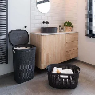 Curver Kosz na pranie do magla Infinity 40L ciemno-szary Recycled 245675 - Kosze na bieliznę - miniaturka - grafika 6