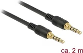 Kable - Delock Kabel Jack 3.5mm Jack 3.5mm 2m czarny 85598 85598 - miniaturka - grafika 1