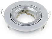 Oprawy, klosze i abażury - v-tac Oprawa Oczko V-TAC Aluminiowa Odlew GU10 Okrągła Ruchoma Srebrno Szary VT-775 - miniaturka - grafika 1