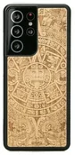 Etui i futerały do telefonów - Bewood Drewniane etui Samsung Galaxy S21 Ultra KALENDARZ AZTECKI ANIEGRE - miniaturka - grafika 1
