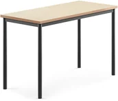 Meble do szkół i przedszkoli - AJ Produkty Stół SONITUS, 1200x600x760 mm, beżowe linoleum, antracyt - miniaturka - grafika 1