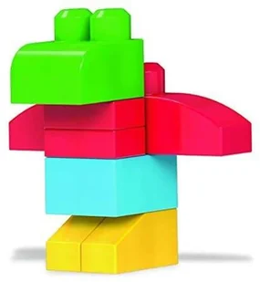 Fisher Price Mega Bloks Klocki 60 Elementów Torba Niebieska Klocki Dla Małych Dzieci DCH55 DCH55 - Klocki - miniaturka - grafika 9