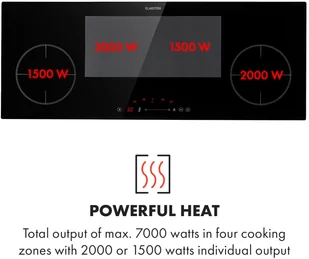 Płyta elektryczna do zabudowy Klarstein CP11-Delicatessa-Slim - Płyty elektryczne do zabudowy - miniaturka - grafika 3