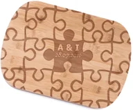 Deski do krojenia - Murrano Bambusowa Deska do Krojenia z Grawerem Element Układanki DSK-BMB1-013 - miniaturka - grafika 1