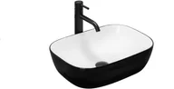 Umywalki - Rea Umywalka nablatowa white black BELINDA U6332 - miniaturka - grafika 1