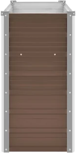 vidaXL Donica ogrodowa, brązowa, 100 x 40 x 77 cm, galwanizowana stal - Donice - miniaturka - grafika 5