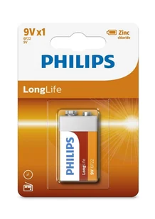 Philips 6F22L1B/10 LONGLIFE 1szt. ( idealna do zegarów, kalkulatorów, pi - Baterie i akcesoria - miniaturka - grafika 3