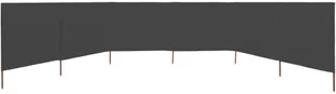 vidaXL Parawan 6-skrzydłowy z tkaniny, 800x160 cm, antracytowy vidaXL - Pawilony ogrodowe - miniaturka - grafika 4