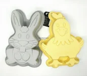 Formy do ciast - Dajar FOREMKA FORMA SILIKONOWA -kurczak i królik - miniaturka - grafika 1