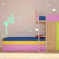 Naklejki na ścianę - Wróżka Walplus Dekoracje ścienne Naklejki Ozdoby ścienne Naklejki Pokój dzienny Dzieci Pokój dziecięcy Kultura salonu com - GS041 błyszcząca naklejka + GS043 - Gwiazdy świecące naklejki FP2GG0047 - miniaturka - grafika 1