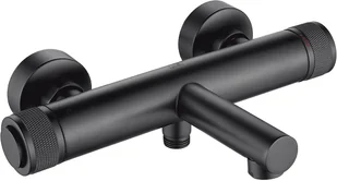 Laveo Volumo bateria wannowo-prysznicowa ścienna czarna BAV710D - Baterie wannowe i prysznicowe - miniaturka - grafika 2