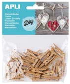 Scrapbooking - APLI worki o pojemności 45 klamerki Mini do drewna, kolor: naturalne, 25 X 3 MM 13478 - miniaturka - grafika 1