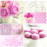 Folia, papier śniadaniowy, serwetki - Nuova R2S R2S Serwetki deserowe 20 szt R2S Napkins makaroniki 414 VIMA - miniaturka - grafika 1