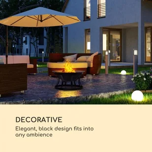 Blumfeldt Blumfeldt Pentos Misa paleniskowa 2 w 1  73 cm łapacz iskier  60 cm grill żeliwo, czarny GQ15-Pentos - Paleniska ogrodowe - miniaturka - grafika 2