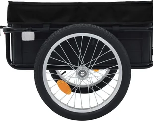 VidaXL Przyczepa rowerowa transportowa, 155x61x83 cm, stalowa, czarna 91771 VidaXL - Akcesoria rowerowe - miniaturka - grafika 5