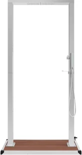 vidaXL Prysznic ogrodowy z podstawą, WPC i stal nierdzewna - Akcesoria do basenów - miniaturka - grafika 6