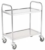 Wyposażenie lokali gastronomicznych - Vogue Dwupoziomowy wózek do czyszczenia duży 860 x 535 x 930 mm gastronomiczny ze stali nierdzewnej F998 - miniaturka - grafika 1