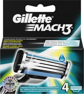 Gillette Ostrza + Żel Mach 3 x4 szt Oryginalne - Zestawy kosmetyków męskich - miniaturka - grafika 2