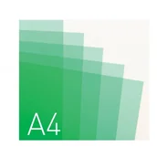 Okładki do laminatorów i bindownic - Opus Przezroczysta okładka miękka - O.CLEAR STANDARD - 297 x 210 mm (A4) - 100 arkuszy - przezroczysty zielony O.130054 - miniaturka - grafika 1