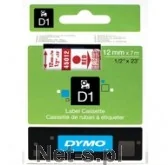 Dymo Taśma D1-12mm/7m, czerwony/przezroczysty S0720520 - Tablice BHP - miniaturka - grafika 5
