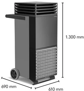 Trotec Oczyszczacz powietrza w pomieszczeniu TAC M kolor bazaltowoszary/czarny - Osuszacze powietrza - miniaturka - grafika 2