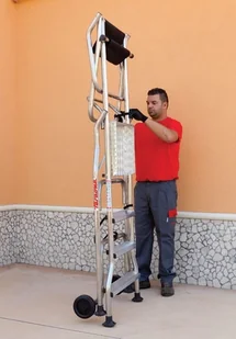 Faraone 996 99675035 Drabina magazynowa 4 stopniowa wysokość robocza 2,76m) 75035-uniw - Drabiny - miniaturka - grafika 3