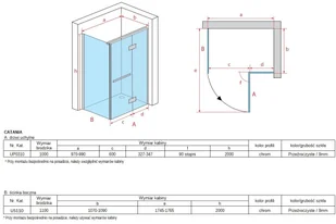 Atrium Catania 100x110 UP0310+US110 - Kabiny prysznicowe - miniaturka - grafika 8