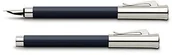 Pióra kulkowe - Graf von Faber-Castell fountain Pen tamitio metalowy wałek, rodowane, granat 4005401417118 - miniaturka - grafika 1