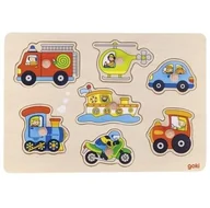 Puzzle - Goki puzzle z uchwytami Środki transportu - miniaturka - grafika 1