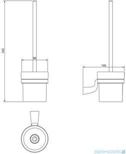 Omnires Saco szczotka do Wc wisząca chrom SA54620CR - Wieszaki łazienkowe - miniaturka - grafika 2