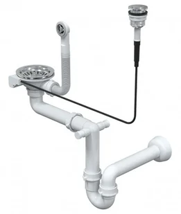 QUADRON Syfon automatyczny PUSH TO OPEN 1KA-B save space INOX do zlewów z GRANITU 13GR314G-P2A-BS - Syfony - miniaturka - grafika 3