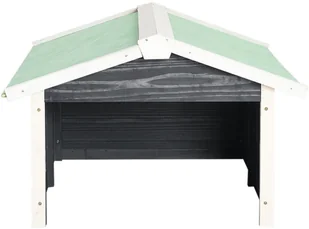 vidaXL Lumarko Garaż dla kosiarki robotycznej, 72x87x50, szaro-biały, jodła 170879 - Pozostałe narzędzia ogrodowe - miniaturka - grafika 4