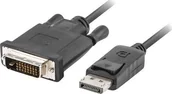 Kable - Lanberg Kabel Lanberg Lanberg kabel Displayport M V1.2->DVI-D M 24+1 1.8m Czarny DUAL LINK (CA-DPDV-10CU-0018-BK) - miniaturka - grafika 1