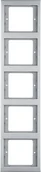 Klawisze i ramki - Berker K5 stal nierdzewna ramka 5 pionowa B_13537004 - miniaturka - grafika 1