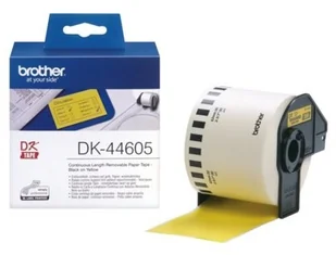 Brother DK-44605 Ciągła usuwalna żółta papierowa taśma (62mm x 30.48m) (DK44605) - Etykiety do drukarek - miniaturka - grafika 3