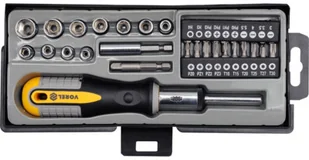 VOREL wkrętak z grzechotką i wymiennymi końcówkami 36szt. 64660 - Śrubokręty - miniaturka - grafika 2