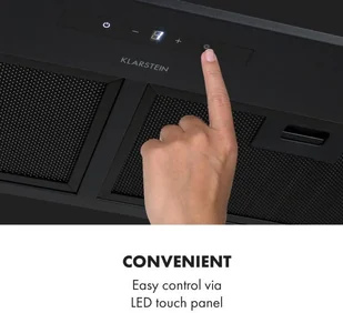 Klarstein Paolo 72,5 Czarny (CGCH5-Paolo-72BL) - Okapy kuchenne - miniaturka - grafika 3