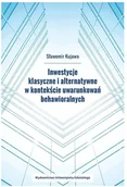 Podręczniki dla szkół wyższych - Wydawnictwo Uniwersytetu Gdańskiego Inwestycje klasyczne i alternatywne w kontekście.. Sławomir Kujawa - miniaturka - grafika 1