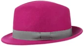 Czapki dla dzieci - Kapelusz Dziecięcy Filc Wełniany Trilby by Lipodo, fuksja, One Size - miniaturka - grafika 1