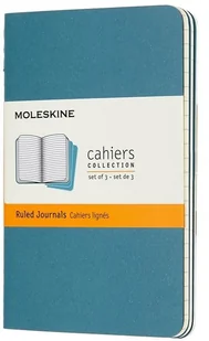 Moleskine Zestaw 3 zeszytów Cahier Journals 9x14 gładki blue - Artykuły biurowe - miniaturka - grafika 2