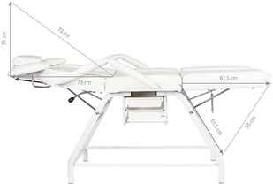 ACTIVESHOP Fotel Zabiegowy Do Rzęs Ivette Szary 10003_133144 - Fotele kosmetyczne - miniaturka - grafika 2