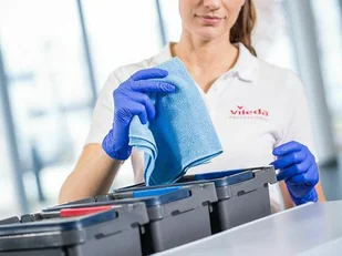 Vileda Professional Ścierka R-Micro Tuff Swift Żółta 168759.. VILE-PROF-000960 - Ściereczki, gąbki, czyściki - miniaturka - grafika 6