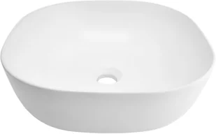 Corsan Wolnostojąca umywalka nablatowa Corsan 649995 kwadratowa biała 42 x 42 x 14,5 cm 649995 - Umywalki - miniaturka - grafika 2