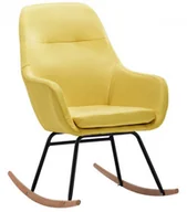 Fotele - Tapicerowany, musztardowy fotel bujany C1-S92 - miniaturka - grafika 1