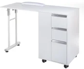 Meble kosmetyczne - Stolik do manicure składany BD-3802 BIAŁY BD-3802/WHITE - miniaturka - grafika 1
