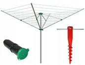 Suszarki na ubrania - Suszarka Ogrodowa Na Pranie Do Ubrań 50 M + Świder - miniaturka - grafika 1