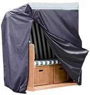 Pokrowce na meble ogrodowe - Happy People Kosz plażowy pokrowiec ochronny Wehncke okładka do ogrodu, szary (79335) - miniaturka - grafika 1