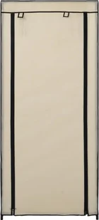 vidaXL Szafka na buty z osłoną, kremowa, 58x28x106 cm, tkanina - Szafki na buty - miniaturka - grafika 4